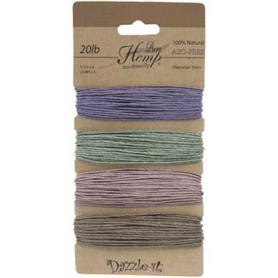 Hemp 20lb 1mm Vintage Colours 9 ft