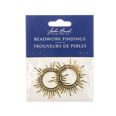 Beadwork Findings Gold Sun 1 pr