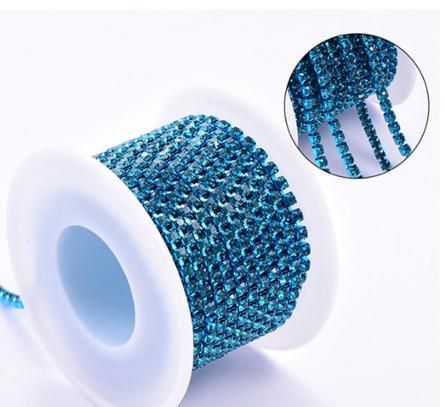 Spool Metal Rhinestone Banding Dark Aqua 10m SS6