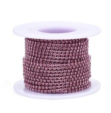 Spool Metal Rhinestone Banding Light Purple 10m SS6