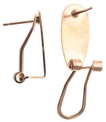 Fingernail Earrings Gold Plate 10 Prs