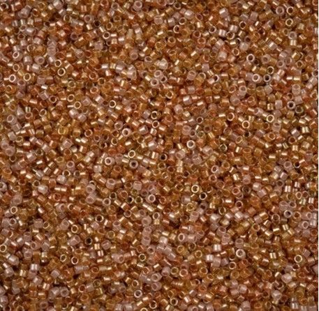Delica Sz 11 Transparent Apricot C/L Mix #0987