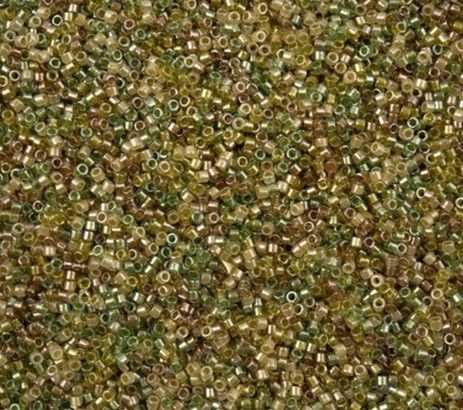 Delica Sz 11 Spring Field Green C/L Mix #0989