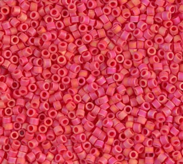 Delica Sz 11 Matte Opaque Vermillion Red AB #873