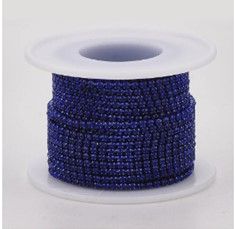 Spool Metal Rhinestone Banding Royal Blue 10m SS6