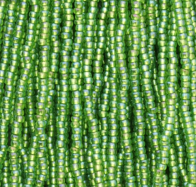 Silverlined Sz 11 Rainbow Chartreuse Strung