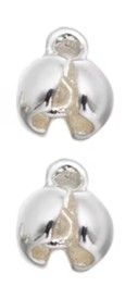 Pearl Crimp Ends 10pcs Silver Plate