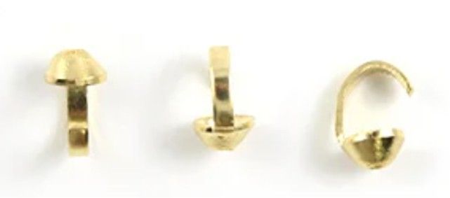 Bead Tip Small Silver Plate 10pcs
