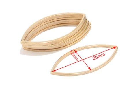 Pointed Oval Gold Plate