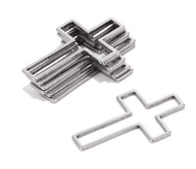 Cross Rhodium Plate