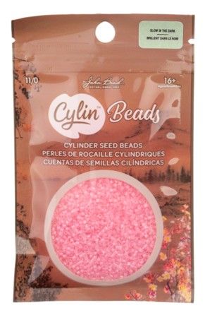 Cylin Beads Sz 11 Glow in the Dark #1138  Pink Neon 25g