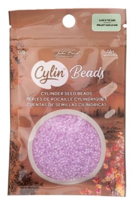 Cylin Beads Sz 11 Glow in the Dark #1140 Violet 25g