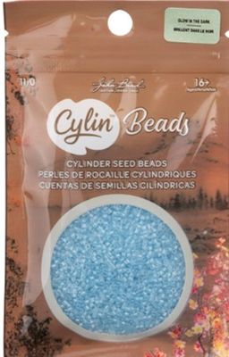Cylin Beads Sz 11 Glow in the Dark #1150 Blue 25g