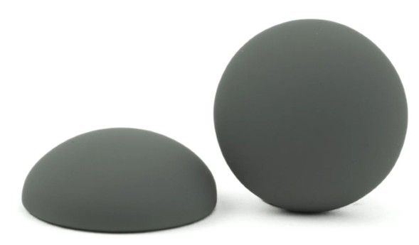 Cabochon Grey Puffed Round 18mm