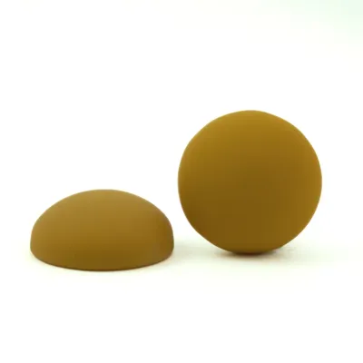 Cabochon Mustard Puffed Round 18mm