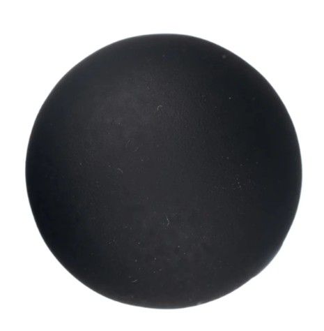 Cabochon Black Puffed Round 18mm