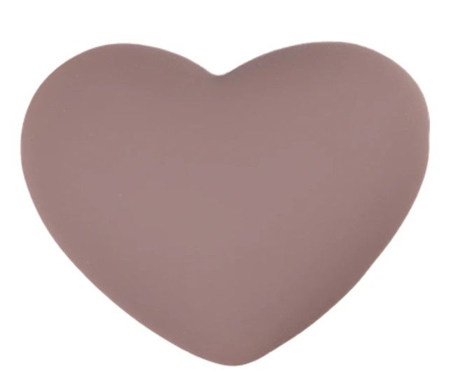Cabochon Heart Matte 25mm Mauve 17 x 22mm