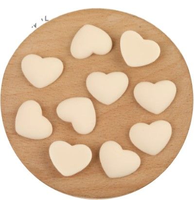 Cabochon Cream Heart 33x37mm