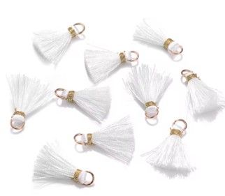Tassel 1" White 2 Pieces