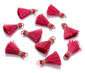 Tassel 1" Red 2 Pieces
