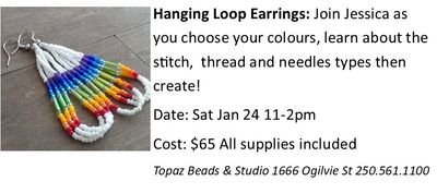 CLASS: Seed Bead Hanging Loop Earrings TBA