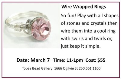 CLASS: Wire Wrapped Rings TBA
