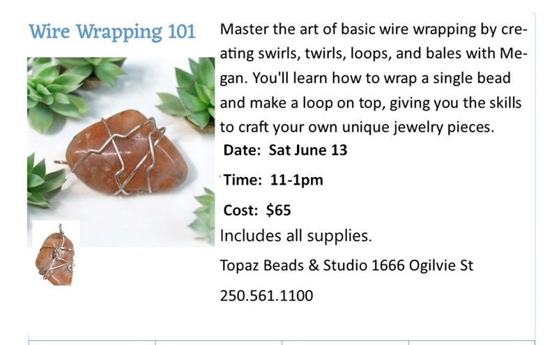 CLASS: Wire Wrapping 101 TBA 