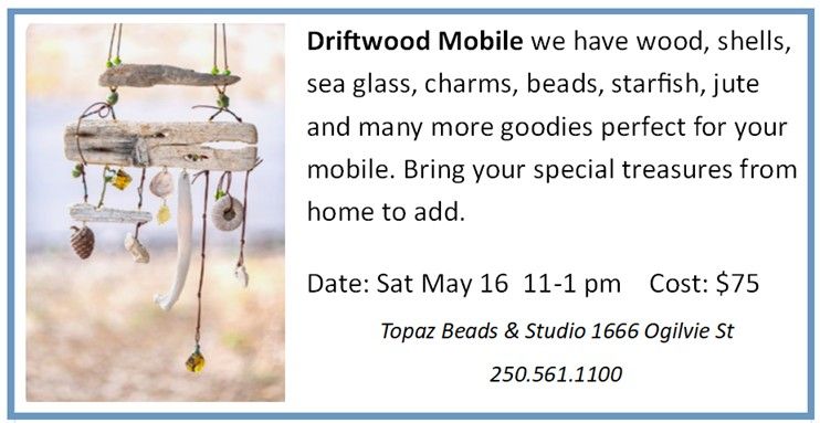 CLASS: Driftwood &amp; Shell Mobile Sat June 20 11-2pm