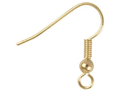 Shepard Hook Stainless Steel Gold Plate 50prs