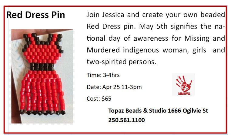 CLASS: Red Dress Pin Sat 25 11-3pm