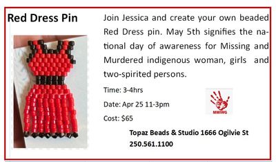 CLASS: Red Dress Pin Sat 25 11-3pm