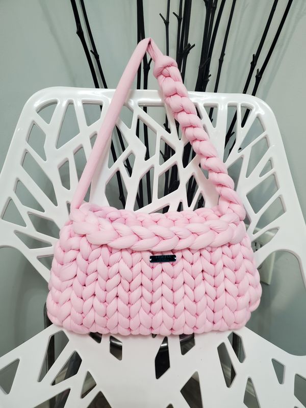 Pink Pastel Artisan Crocheted Hand Bag
