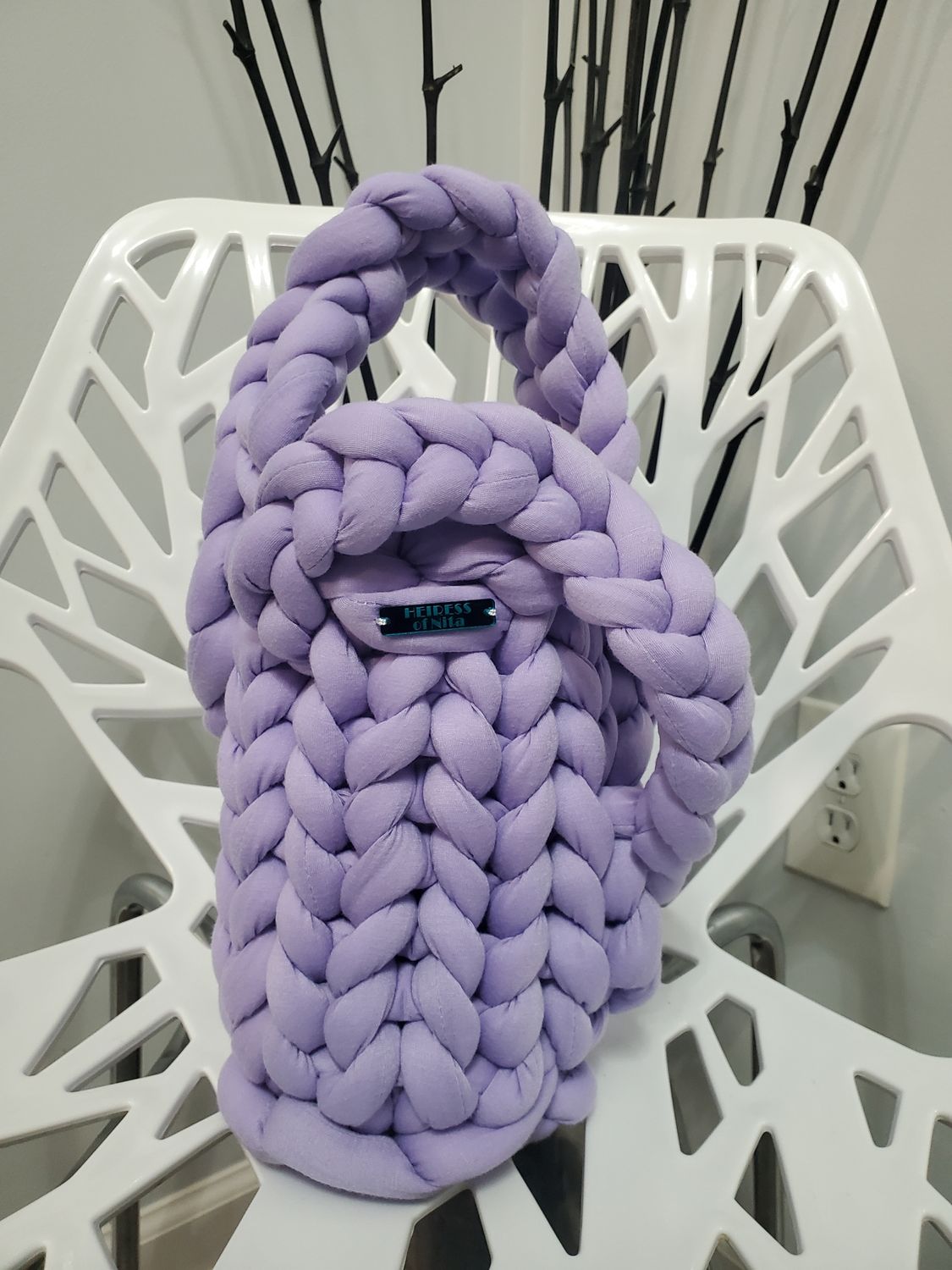 SIGNATURE Pastel Purple Artisan Crocheted Hand Bag