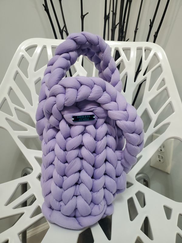 SIGNATURE Pastel Purple Artisan Crocheted Hand Bag