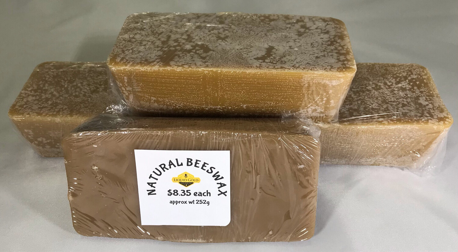 Natural beeswax available in 252g.