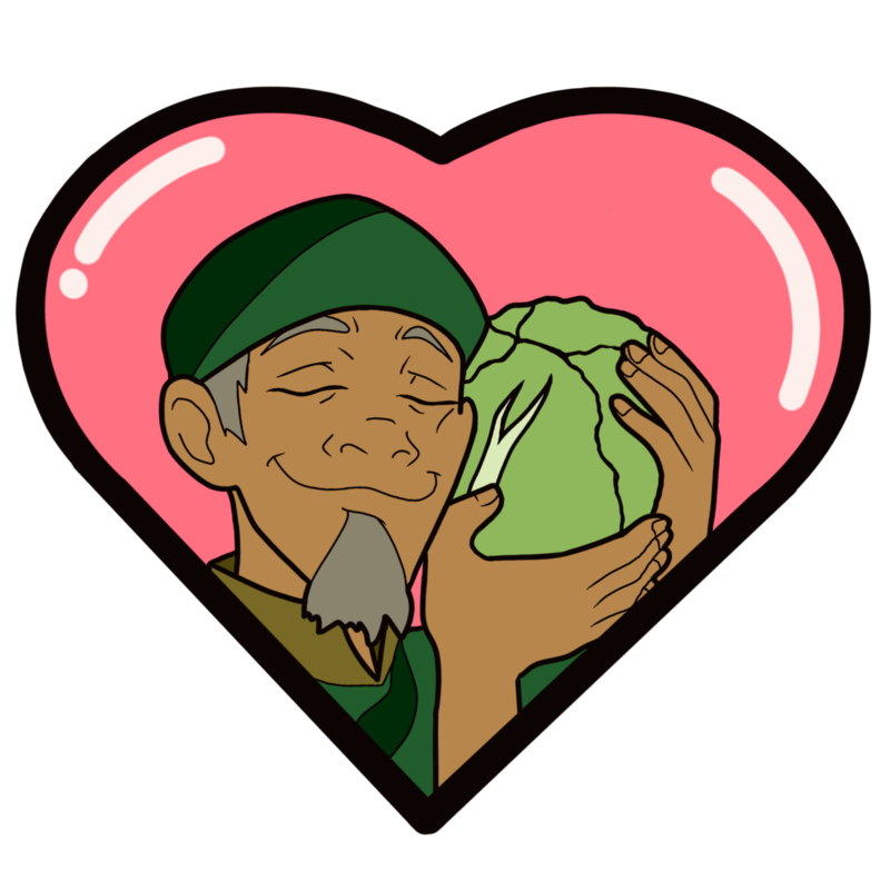 Cabbage Man and his Cabbages ATLA Sticker