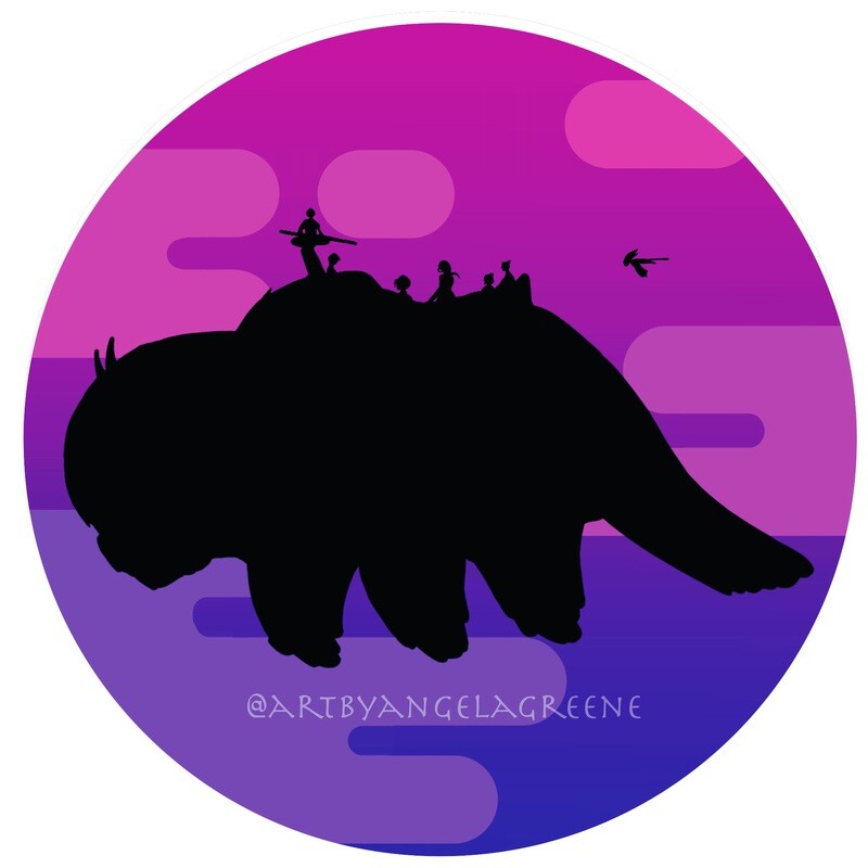 The Gaang at Sunset Sticker