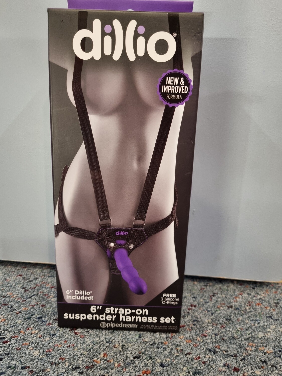 DILLIO - 6 DILLIO - 6" STRAP-ON SUSPENDER HARNESS SET