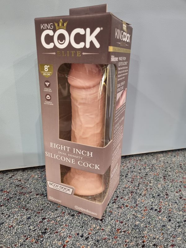 8" DUAL DENSITY SILICONE COCK