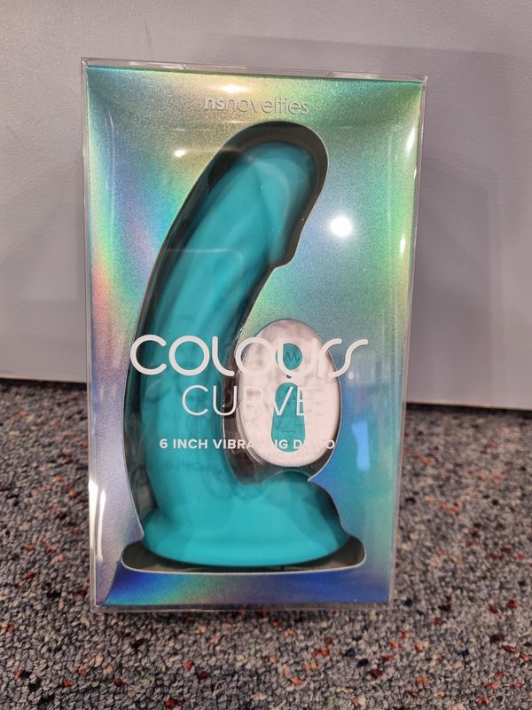 COLOURS - CURVED 6" VIBRATING DILDO