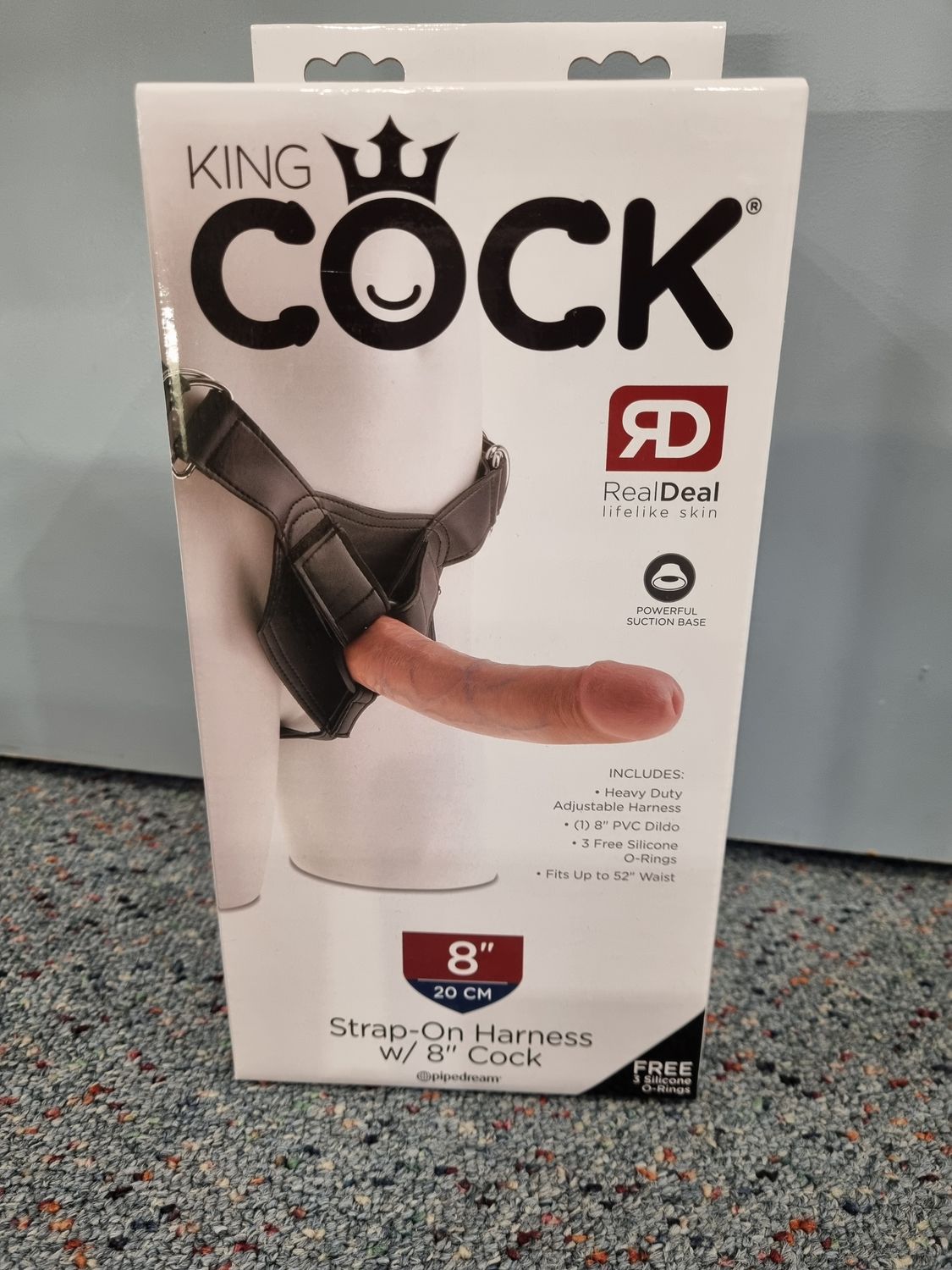 KING COCK 8'' STRAP-ON