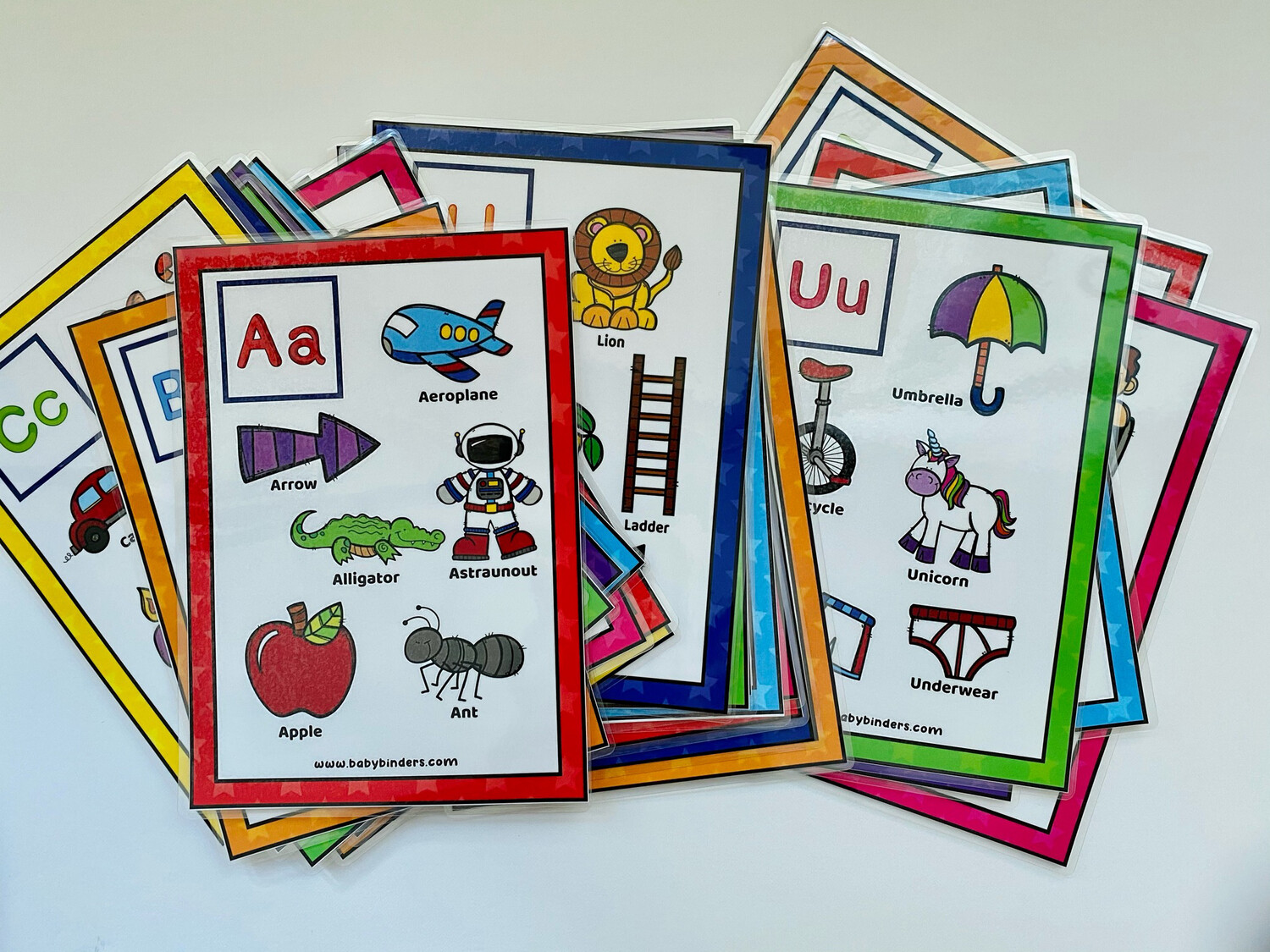 ABC Letters Flash Cards for 3-5 Year Kids.