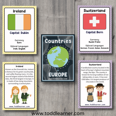 Countries Flash Cards-Europe