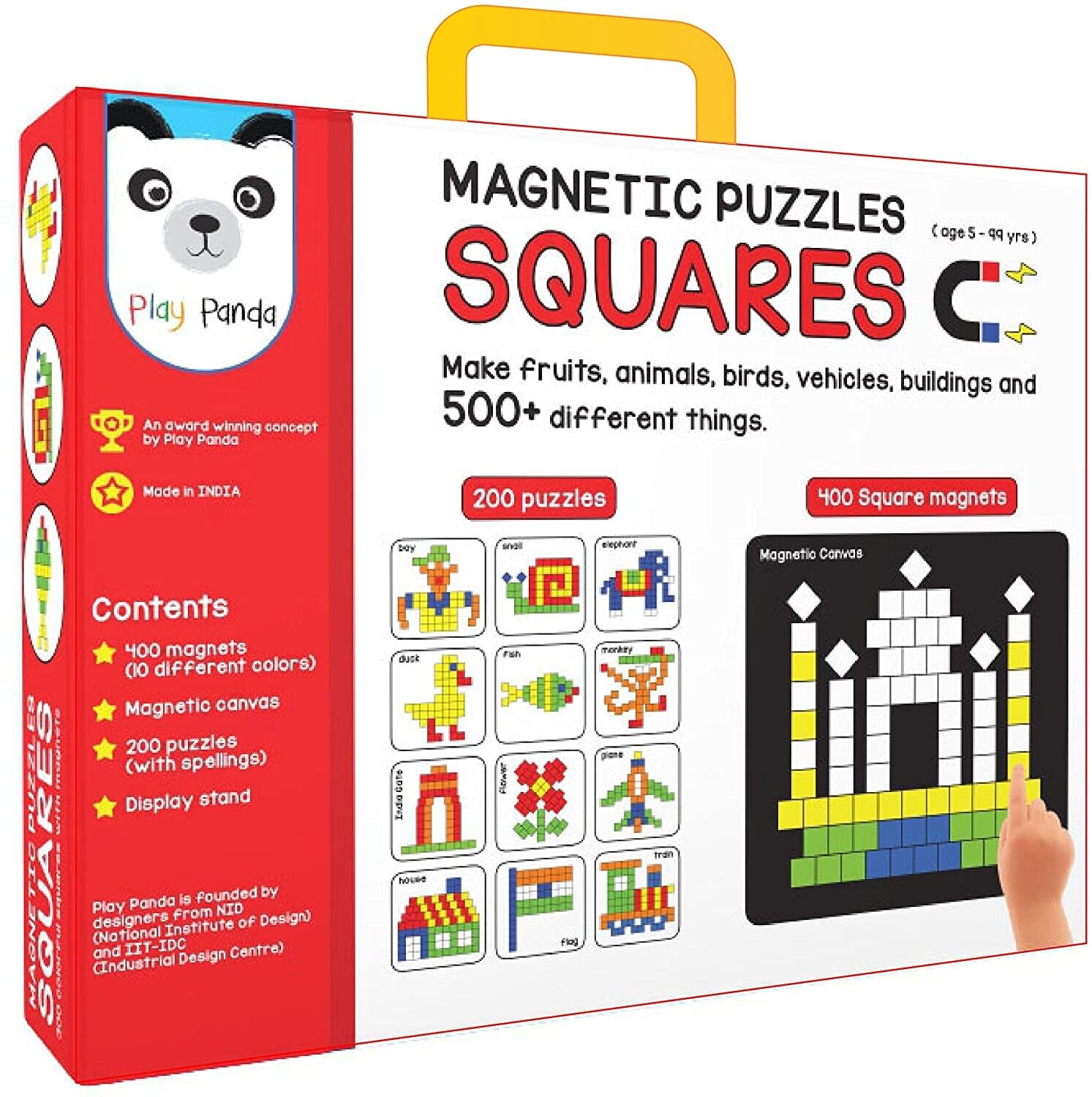 Play Panda Magnetic Puzzles Squares