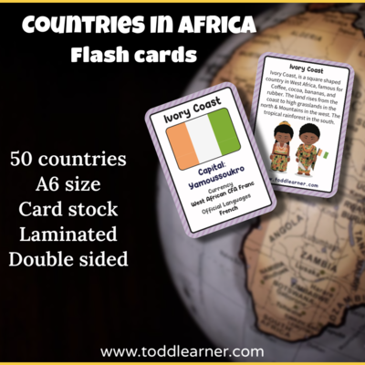 Countries Flash Cards - Africa