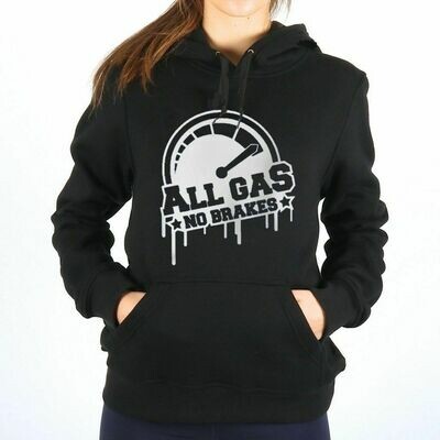 Female Stylish Pullover Hoodie - Black - All Gas - Okb
