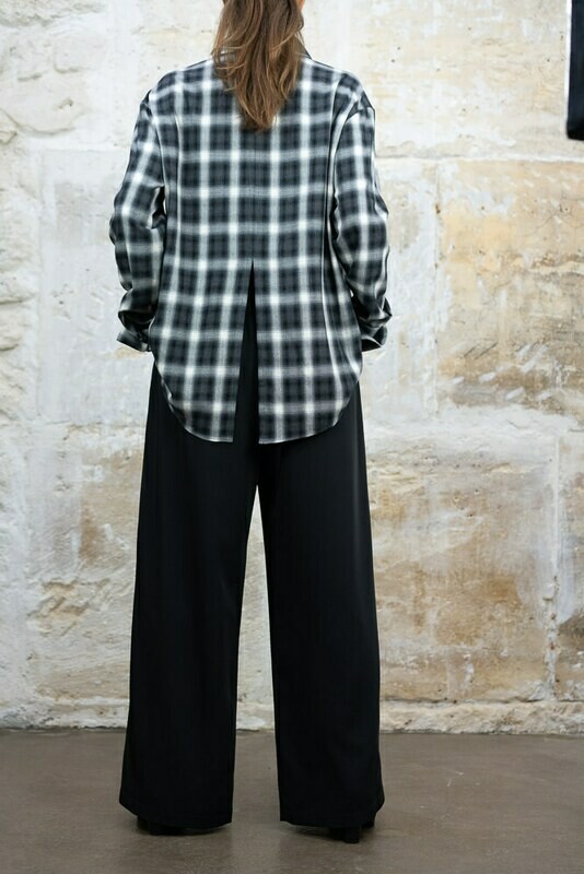Checked Asymetric Shirt