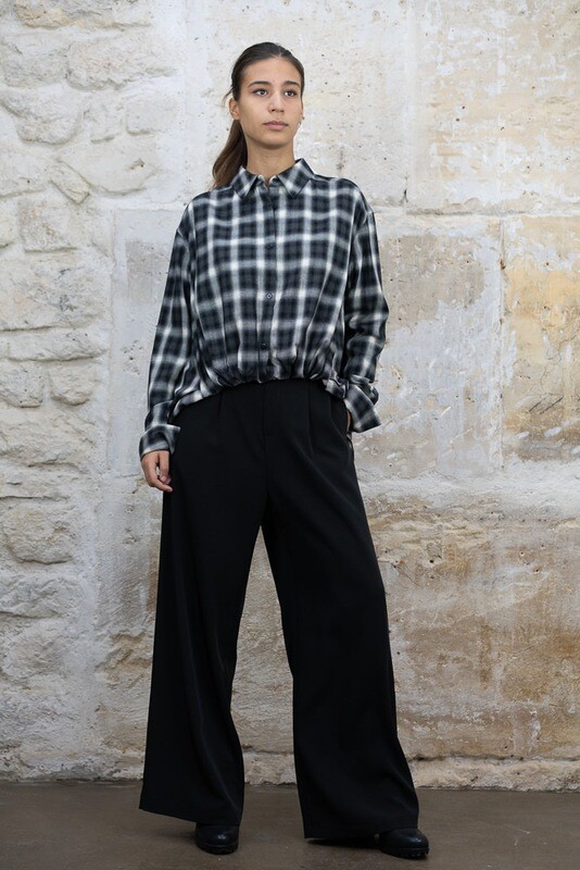 Checked Asymetric Shirt