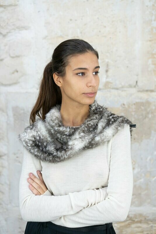 Eco-Fur Triple Loop Scarf