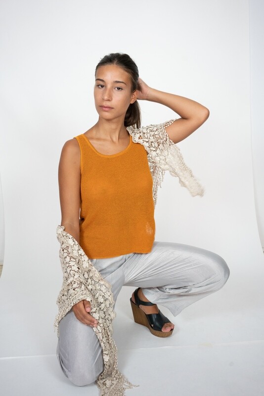 Knit Linen Tank Top